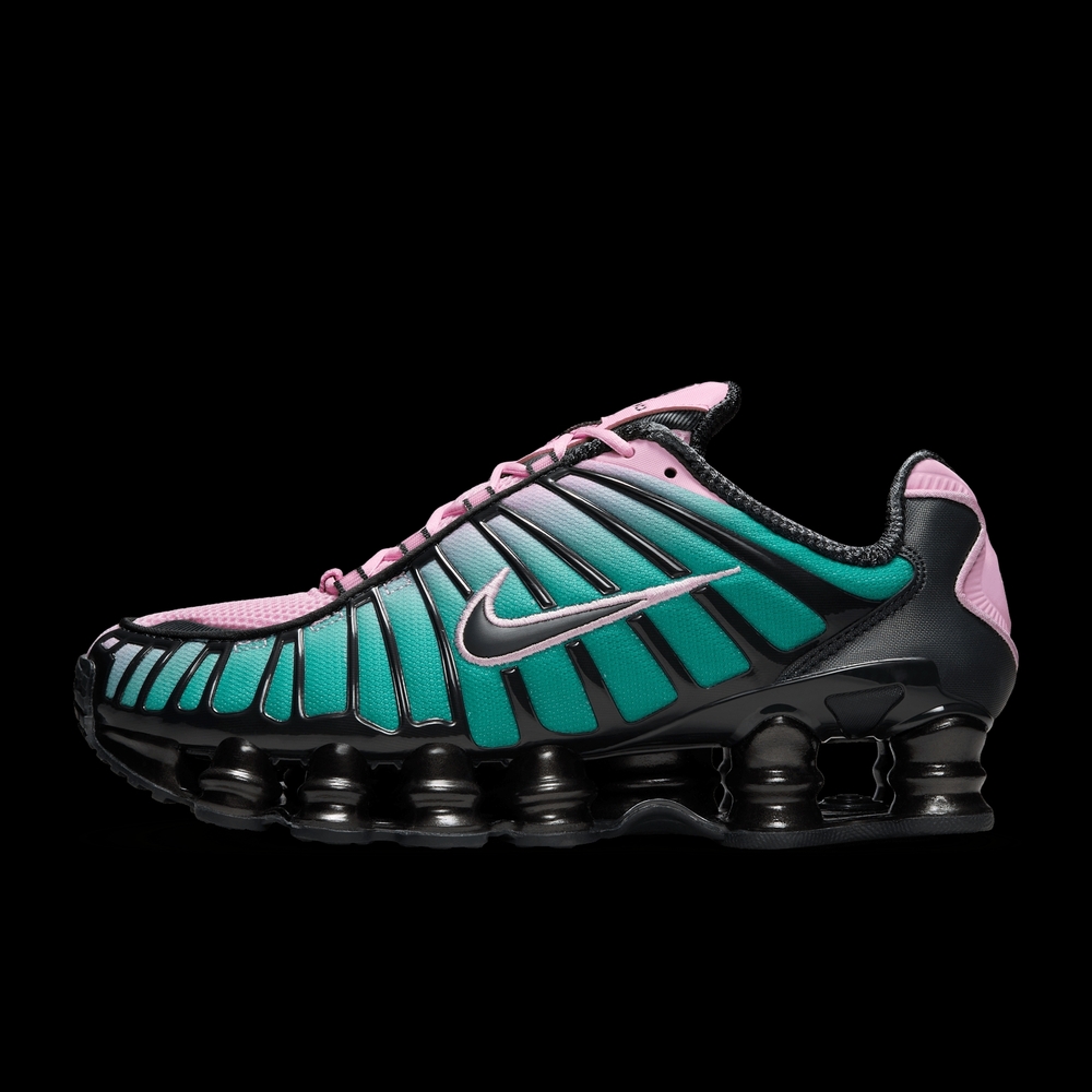 Nike Shox in Pink and Teal